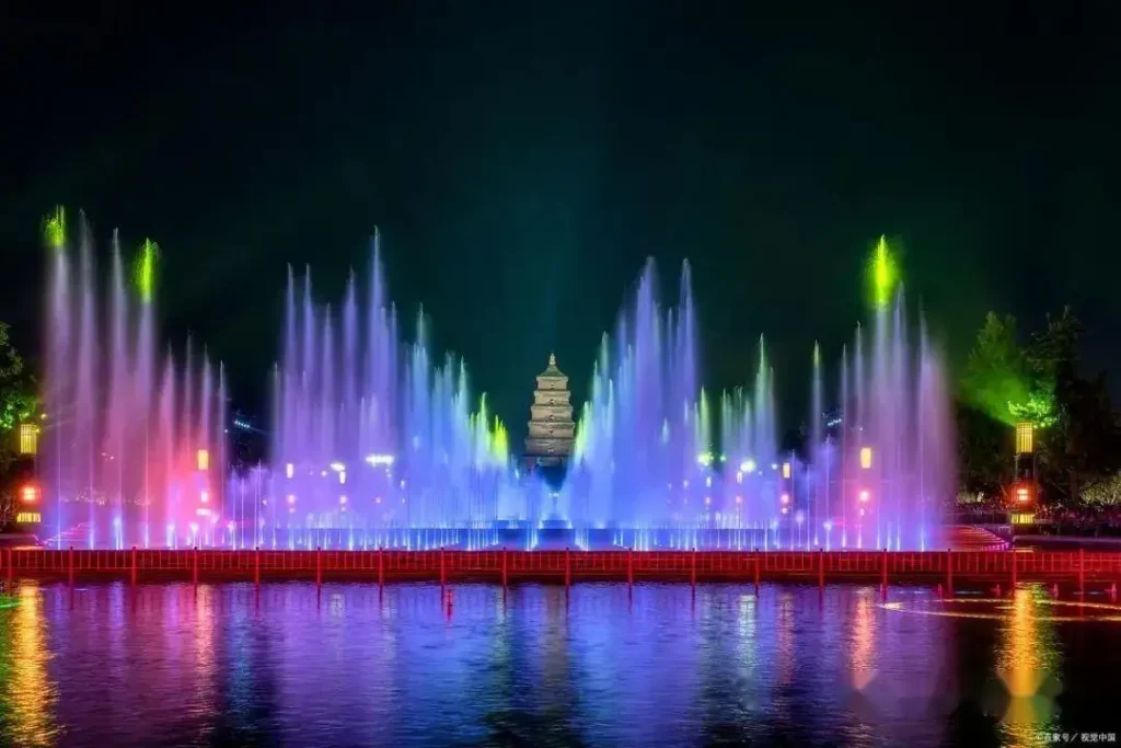 Places To Visit In Xi'an At Night: Big Wild Goose Pagoda Square