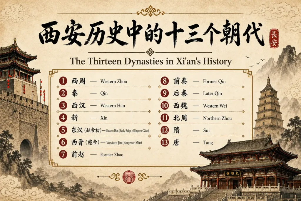 The Thirteen Dynasties in Xi'an China History