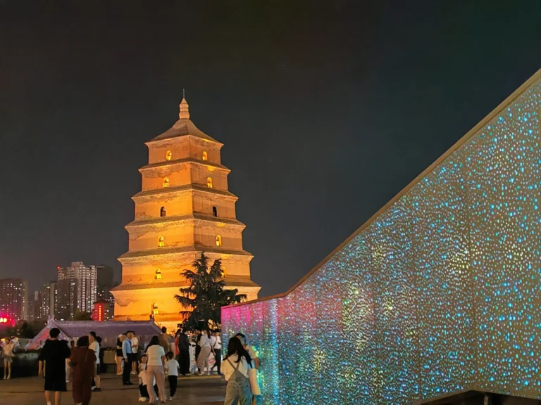 Xi’an tourism & big wild goose pagoda square