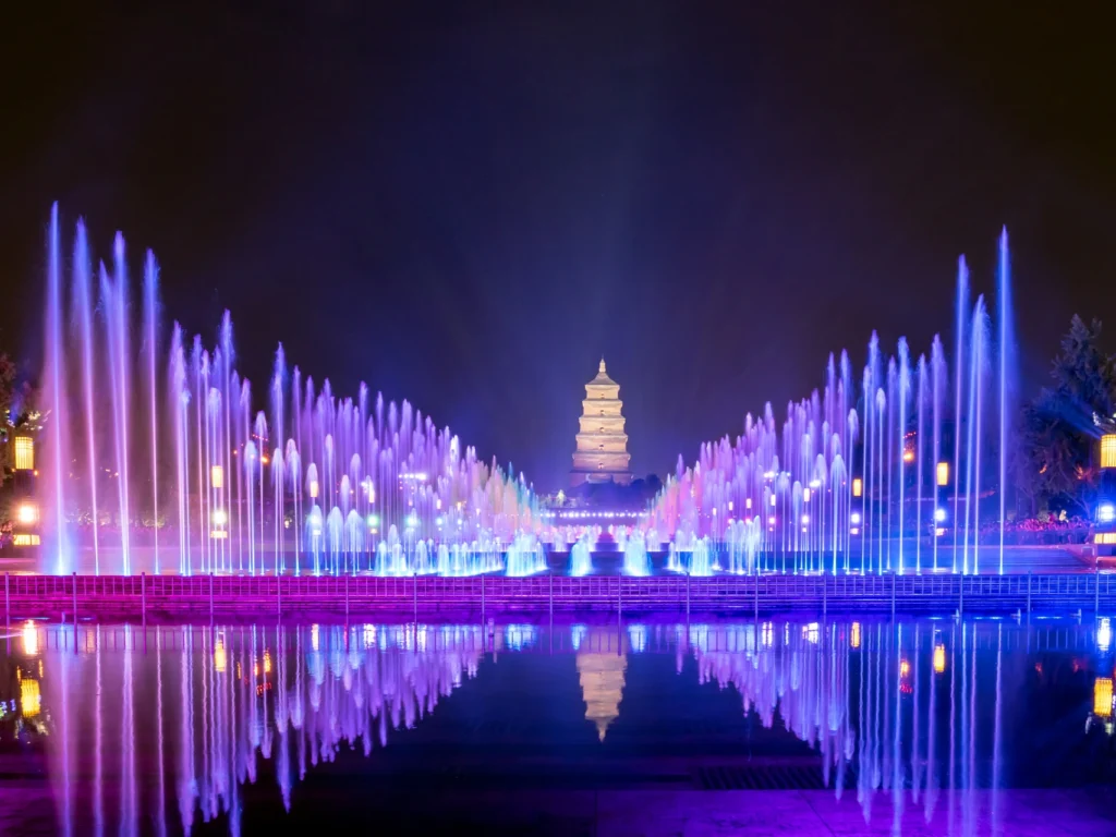 Big Wild Goose Pagoda Fountain Show