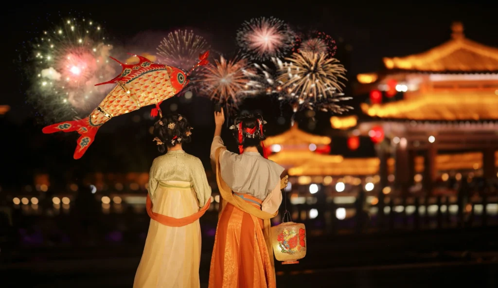 hanfu at night